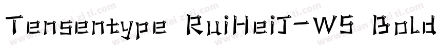 Tensentype RuiHeiJ-W5 Bold字体转换